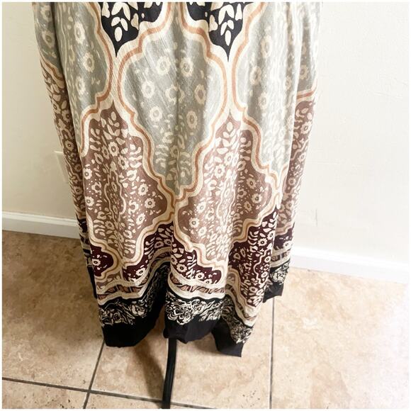 Soft Surroundings Midi Knit Smocked Dress Petite XL Asymmetrical Hem Multicolor - Picture 16 of 16